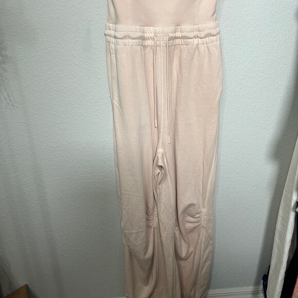 NEW Free People Inbound Jumpsuit Antique Blush Md Barrel Monochrome Athleisure - Picture 11 of 11